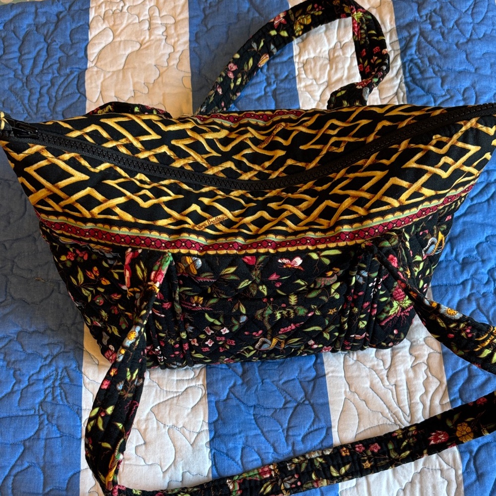 Vera Bradley Floral Ming Oriental Black Tote Bag- Medium - Picture 9 of 10